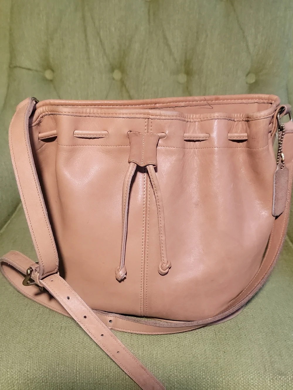 Coach Rare Vintage Bucket Leather Crossbody Bag